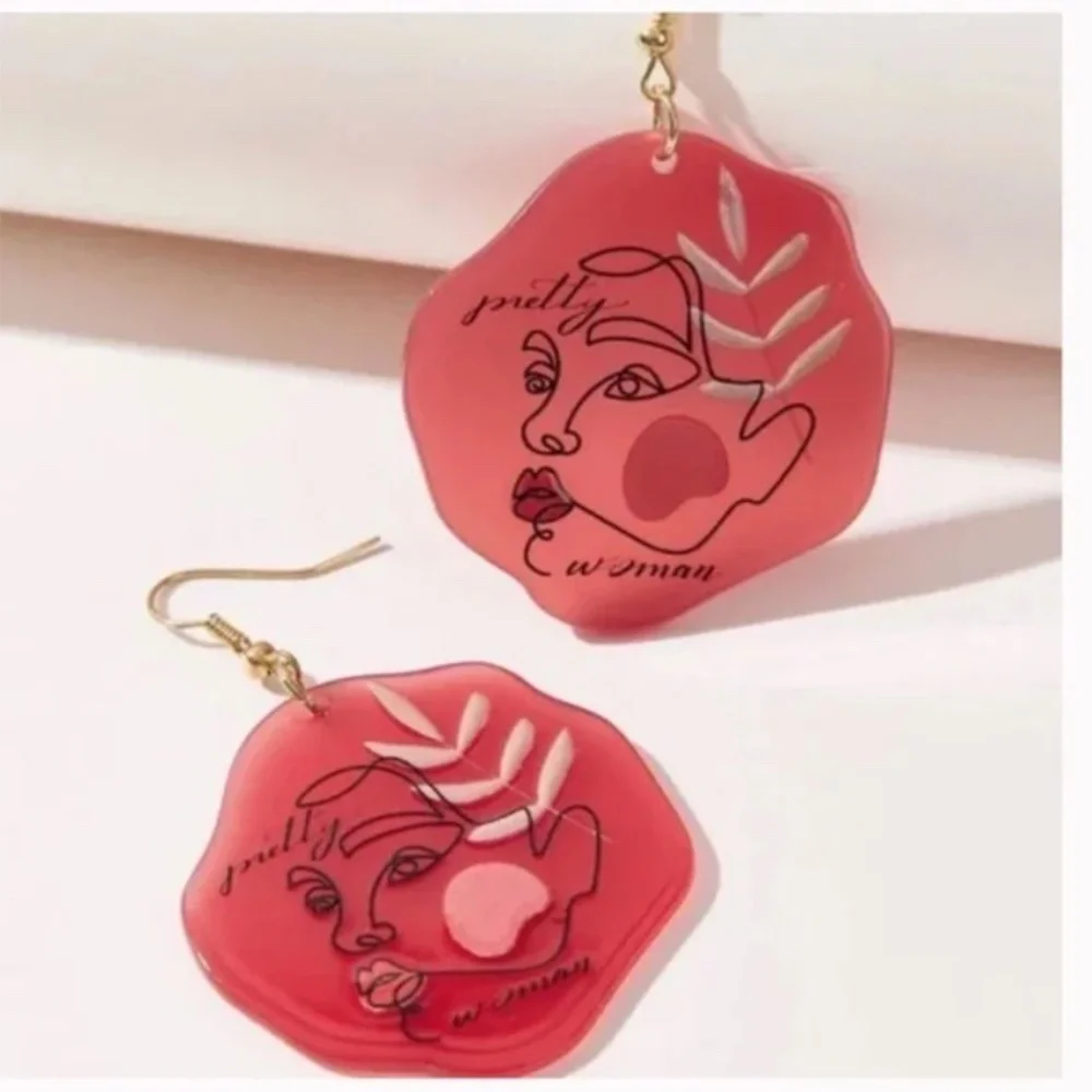✨ FREE Face & Leaf Boho Floral Peasant Hipster Hippie Art Deco Hip Drop Earrings_3